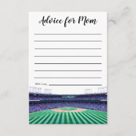 Cartão De Informações Dicas de tema de beisebol para a mamãe