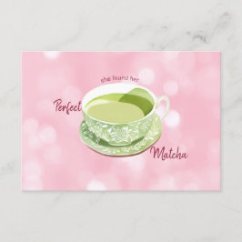Cartão De Informações Dicas e Desejos para Chá de Noiva de Matcha Rosa J