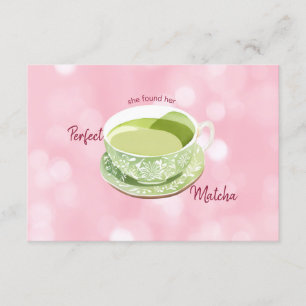 Cartão De Informações Dicas e Desejos para Chá de Noiva de Matcha Rosa J