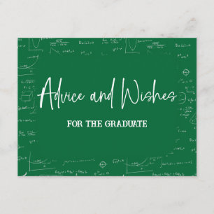 Cartão De Informações Dicas e Desejos Verdes para o Graduado 