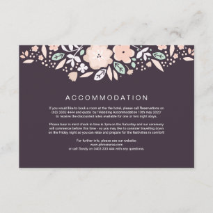 Cartão De Informações Direção de Casamento Floral Whirlwind
