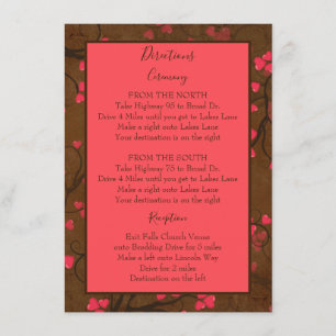 Cartão De Informações Direções adoráveis