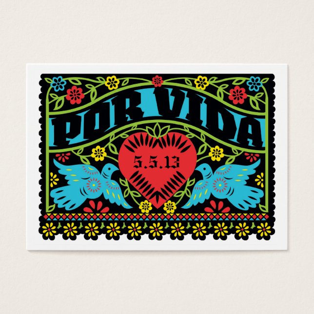 Cartão de Informações do Banner de Casamento do Es (Frente)