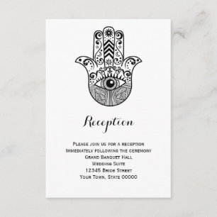 Cartão de Informações do Casamento com Mão de Hams
