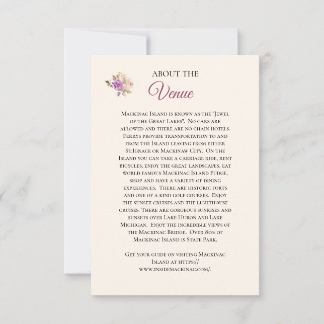 Cartão de Informações do Local (Frente)