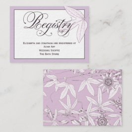 Cartão de Informações do Registro de Casamento de 