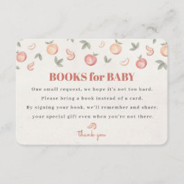 Cartão De Informações doce como um cartucho de fralda de pêssego