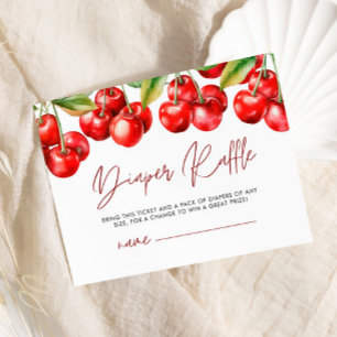 Cartão De Informações Doce Fralda de Cereja Raffle