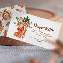 Cartão De Informações Doce Fralda de Cookie Chá de fraldas Raffle