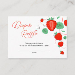 Cartão De Informações Doce Fralda de morango Raffle