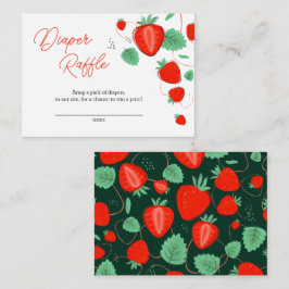 Cartão De Informações Doce Fralda de morango Raffle