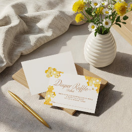 Cartão De Informações Doce Mel No Caminho Da Fralda Do Bilhete De Raffle