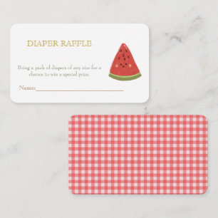 Cartão De Informações Doce Pequena Fralda de Melão Raffle