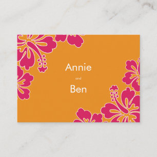 Cartão De Informações Docet Hibiscus Wedding Directions Card