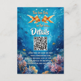 Cartão De Informações Dois Menos Peixes No Casamento Submarino
