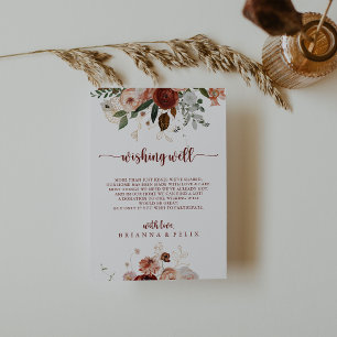 Cartão De Informações Dourada Rustic Colorful Floral Weding Bem
