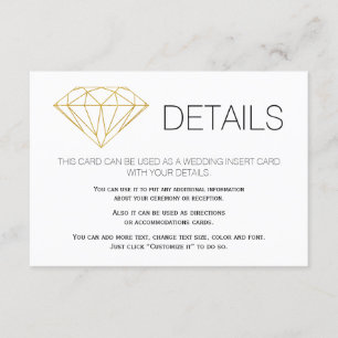 Cartão De Informações Dourada tradição de diamante lenhador trendê detal