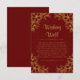 Cartão De Informações Dourado Ornamentado Casamento Desejando Bem