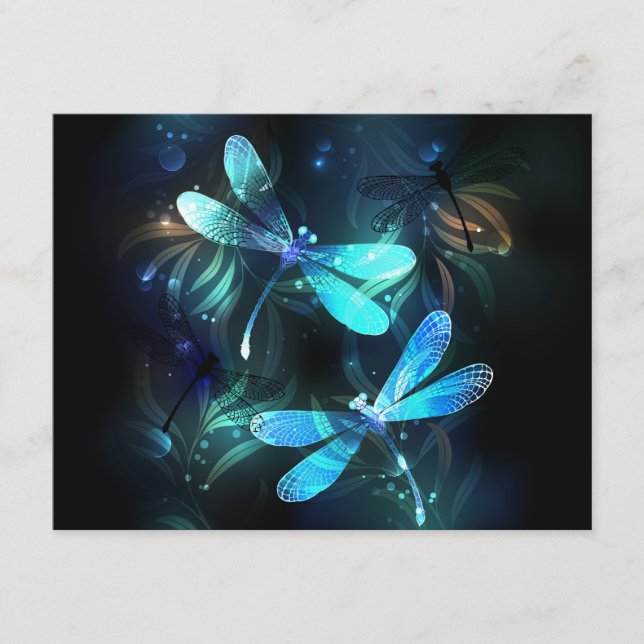 Cartão De Informações Dragonflies de lago (Frente)