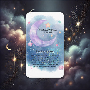 Cartão De Informações Dreamcolor Watercolor Twinkle Little Star Chá de f