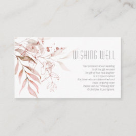 Cartão De Informações Dreamy Foliage Wishing well V2 Blush Pink ID817