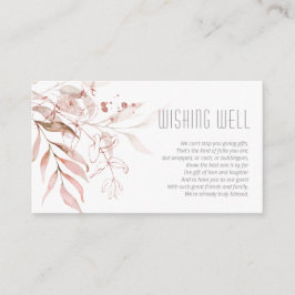 Cartão De Informações Dreamy Foliage Wishing well V3 Blush Pink ID817