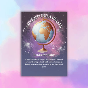 Cartão De Informações Dreamy Watercolor Adventure Aguarda Chá de fraldas
