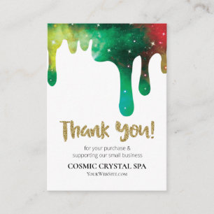 CARTÃO DE INFORMAÇÕES *~* DRIPS COSMIC AP8 DO LOGOTIPO QR. OBRIGADO, REV