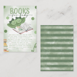 Cartão De Informações Duas ervilhas em um livro de potes para o Chá de f
