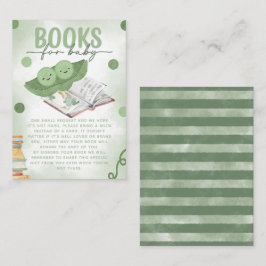 Cartão De Informações Duas ervilhas em um livro de potes para o Chá de f