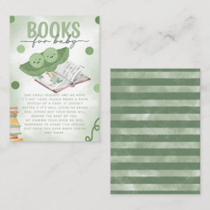 Cartão De Informações Duas ervilhas em um livro de potes para o Chá de f