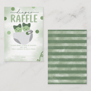 Cartão De Informações Duas ervilhas em uma Fralda de alvéolo