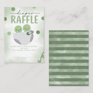 Cartão De Informações Duas ervilhas em uma Fralda de alvéolo