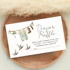 Cartão De Informações Duck Hunting Baby Shower Diaper Raffle