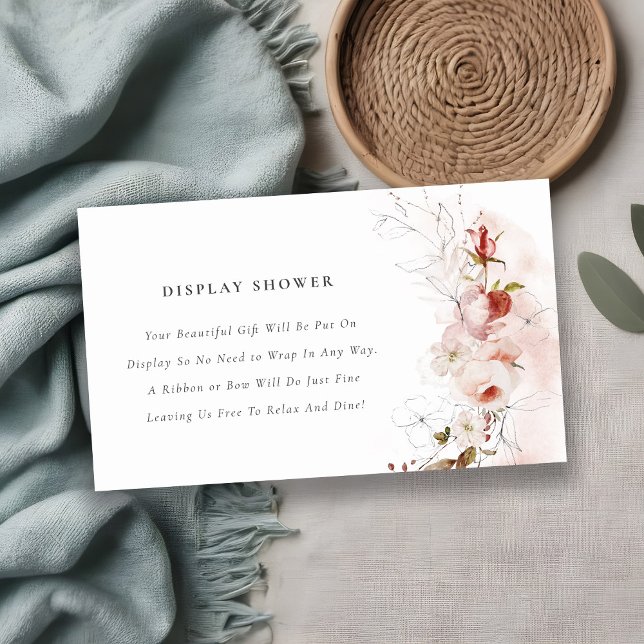 Cartão De Informações Dusky Fall Marsala - Chá de fraldas de visualizaçã (Criador carregado)