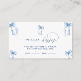 Cartão De Informações Dusty Blue Arco Adivinha Quantos Jogo De Beijos