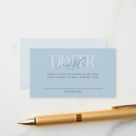 Cartão De Informações Dusty Blue Elegante Fralda Raffle