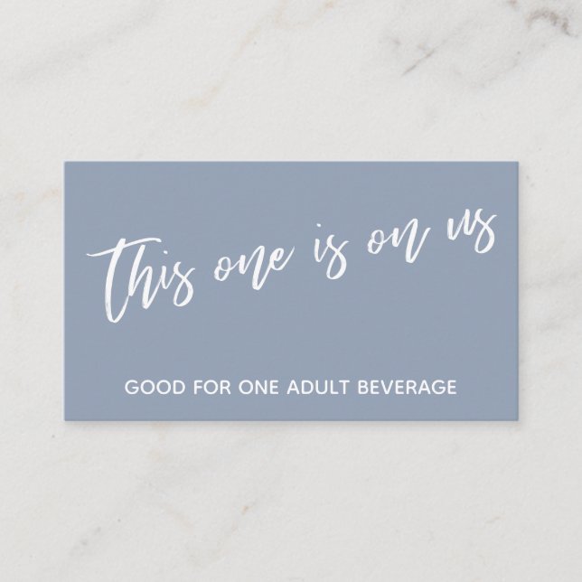 Cartão De Informações Dusty Blue Este É Por Nossa Conta Ingresso para Be (Frente)