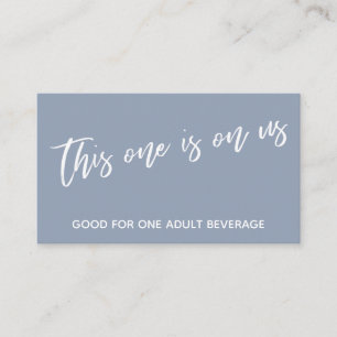 Cartão De Informações Dusty Blue Este É Por Nossa Conta Ingresso para Be