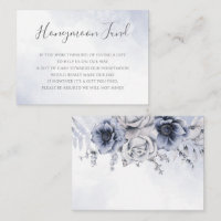 Dusty Blue Watercolor Floral Honorário