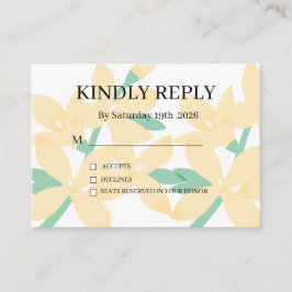 Cartão De Informações Dusty Purple Silver Gray Floral Rustic RSVP Card