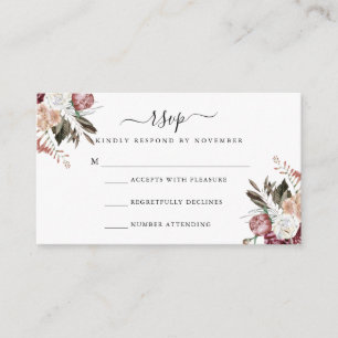 Cartão De Informações Dusty Rosa RSVP Flyer