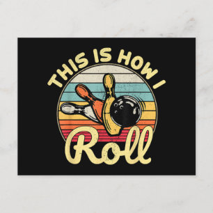 Cartão De Informações É Assim Que Eu Rolo A Boliche De Vintage Bowler Fu