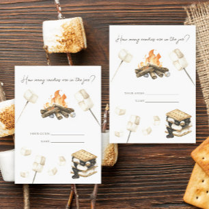 Cartão De Informações É mais chá de fraldas de fogueira Quantos doces?