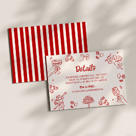 Cartão De Informações É o Amore! Detalhes do Red Italiano