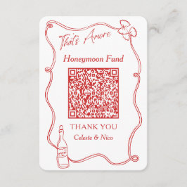 Cartão De Informações É o Código QR do Fundo de Lua de mel italiano