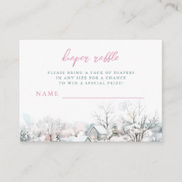 Cartão De Informações É preciso uma Fralda de Chá de fraldas da Vila Raf