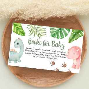 Cartão De Informações É um Livro de Chuvinha de Bebê Dinossauro Menino