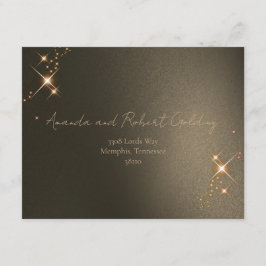 Cartão De Informações Eclipse Solar Sépia Elegante Personalizada de Foto