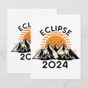 Cartão De Informações Eclipse Solar Total 2024